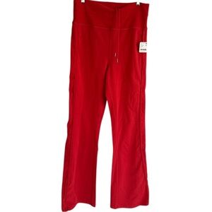 Free People joggers pants victory Red Flared gold over drawstring Large NEW